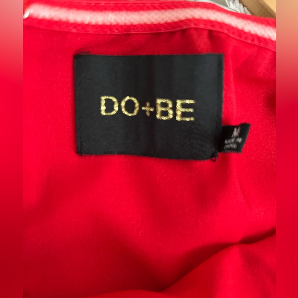 DO+BE tube rhinestone embellished strapless red mini dress going out cocktail M - Picture 5 of 7